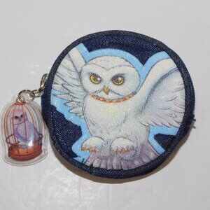 Harry Potter 2001 Hedwig Owl 3,.5" Round Coin Purse Warner Bros